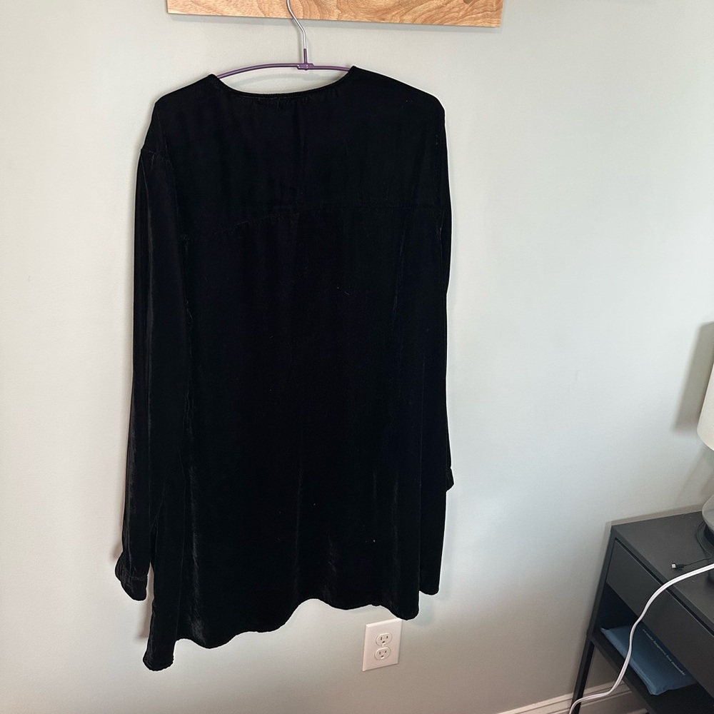 Free People velvet dress with floral embroidery - Picture 6 of 7